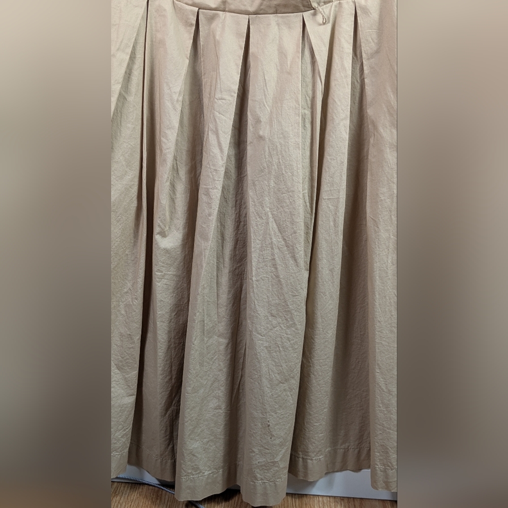 TOMMY HILFIGER Sleeveless Knee-Length Fit and Flare Pleated Cotton Dress 12 - Picture 6 of 12